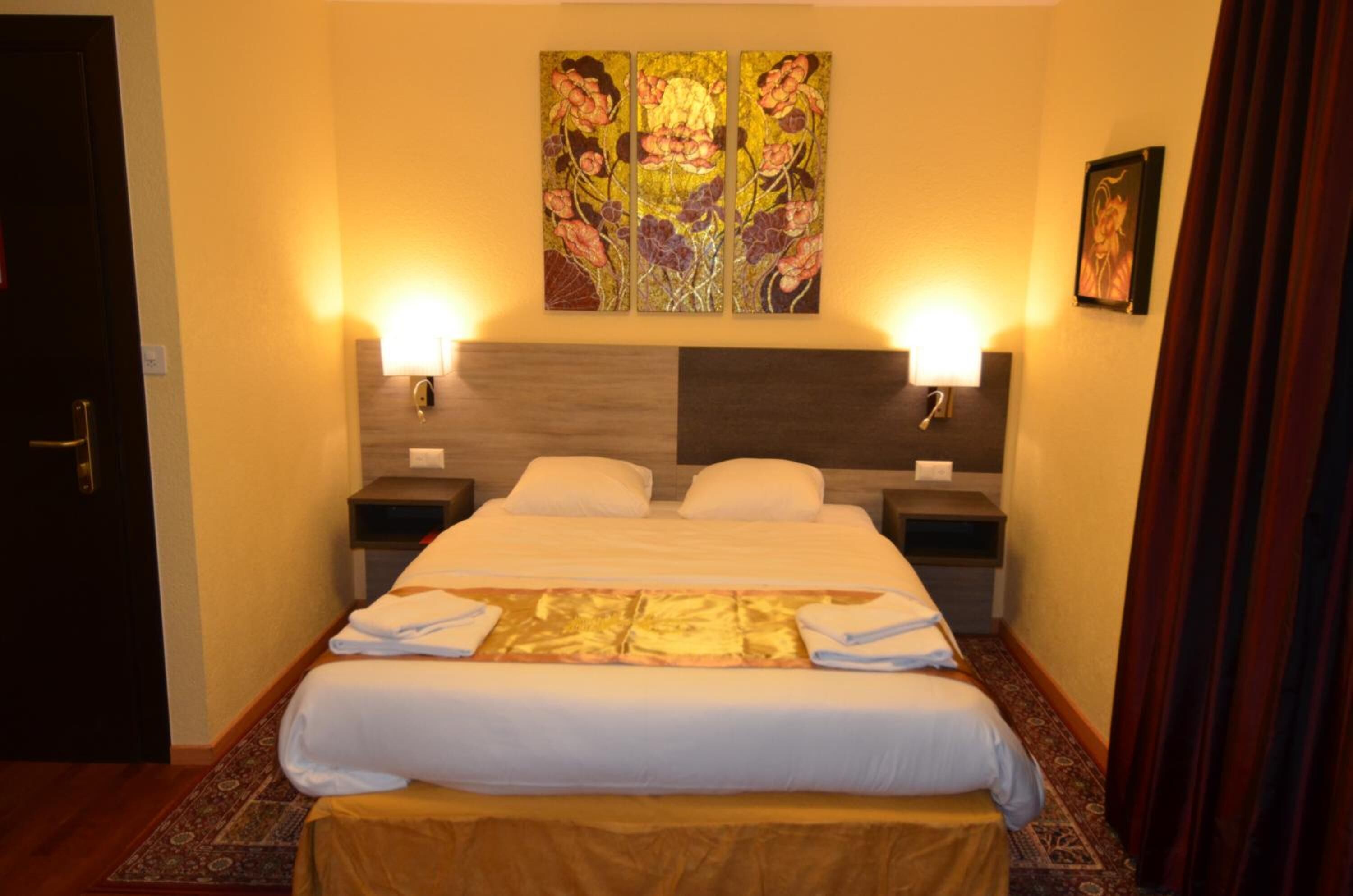 individually decorated, individually furnished, desk, blackout curtains