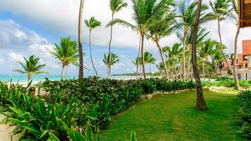 On the beach, free beach shuttle