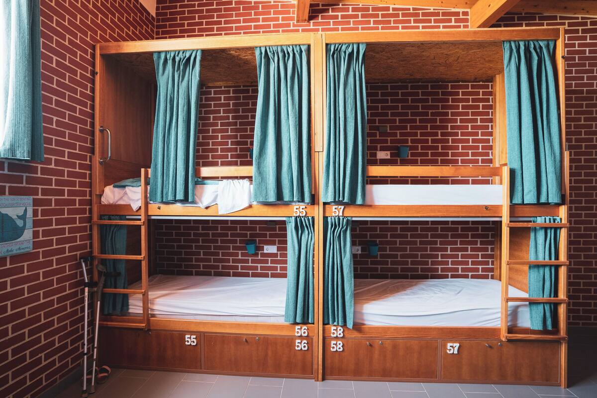 Phòng tập thể, phòng tập thể nam và nữ | Bộ đồ giường kháng dị ứng, màn/rèm cản sáng, phòng cách âm 