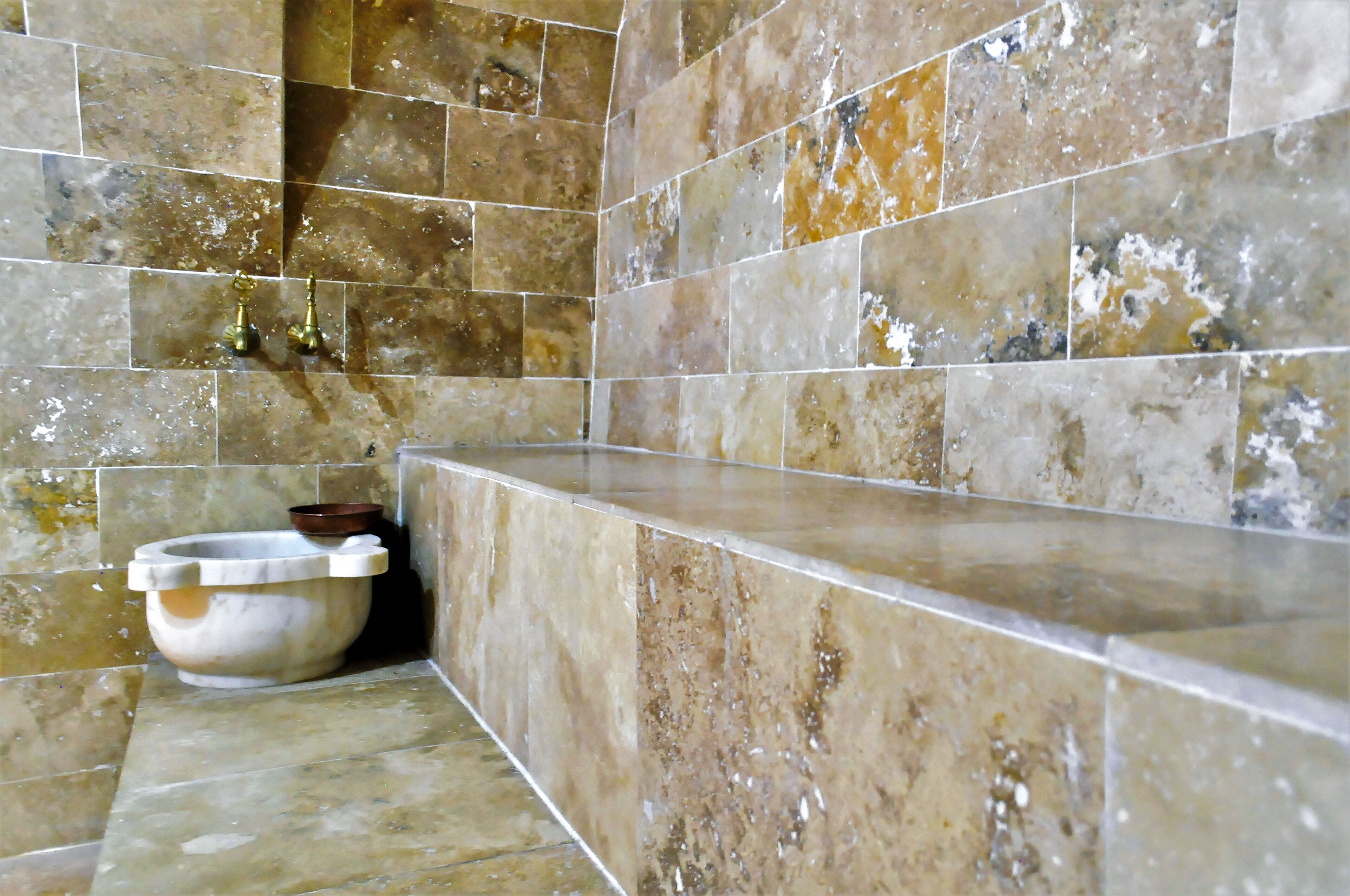 suite, jetted tub (stone) | bathroom | designer toiletries, hair dryer, slippers, towels