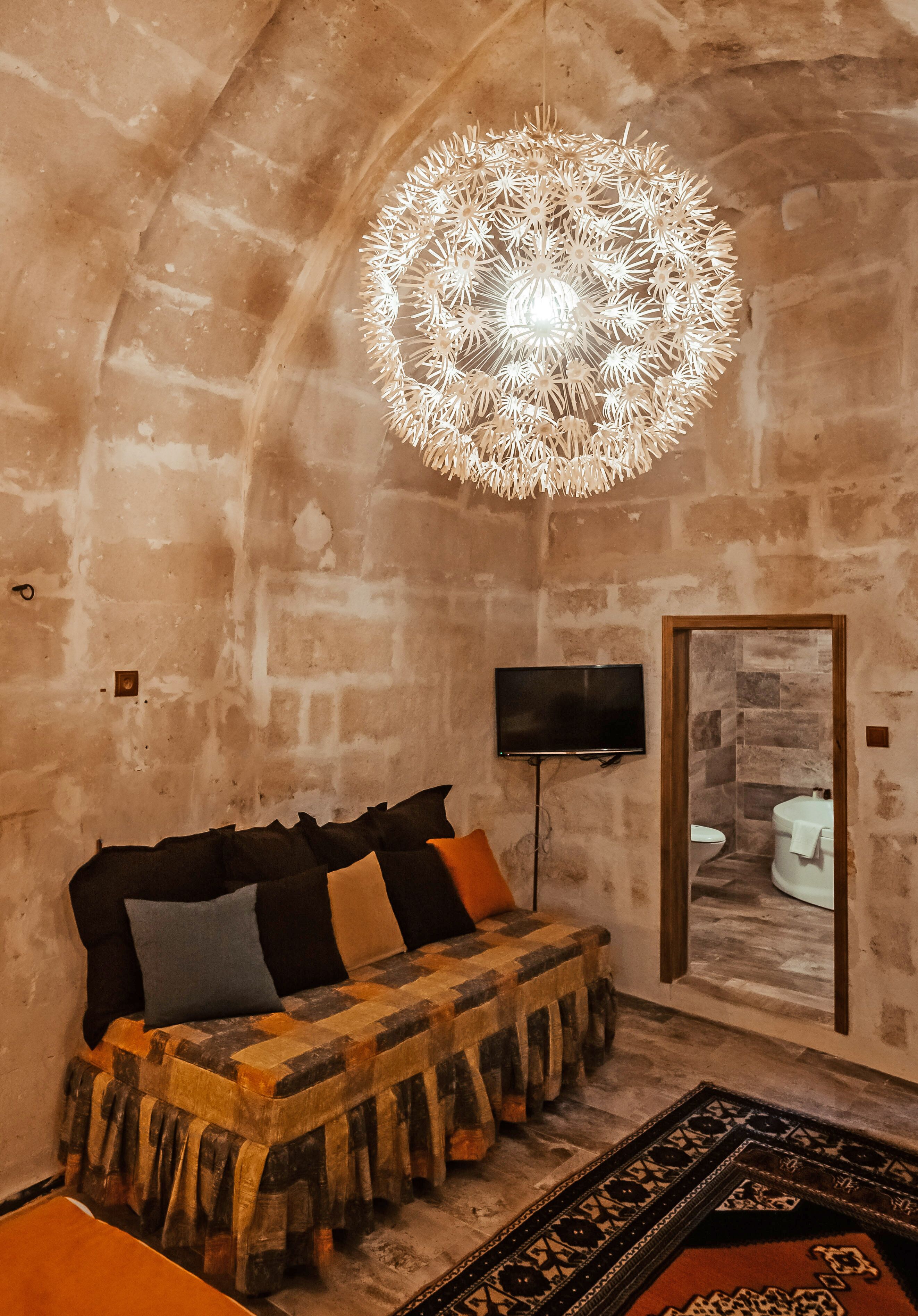 romantic suite | living area | 80-cm lcd tv with satellite channels, tv