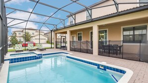 House, Multiple Beds | Outdoor pool | Outdoor pool, sun loungers - Champions Gate Exec Villas- 1450rf (Davenport)