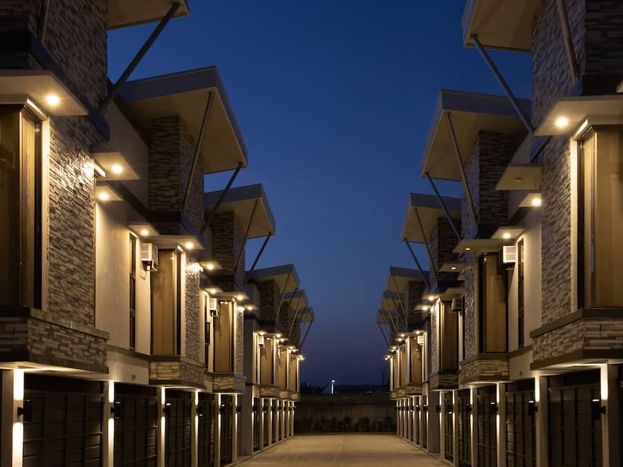 Front of property – evening/night