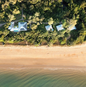 On the beach, beach towels - The Bungalows (Wongaling Beach)