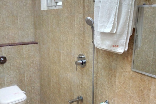 Deluxe-Doppelzimmer, 1 Doppelbett, Stadtblick | Badezimmer | Dusche, Bidet, Handtücher