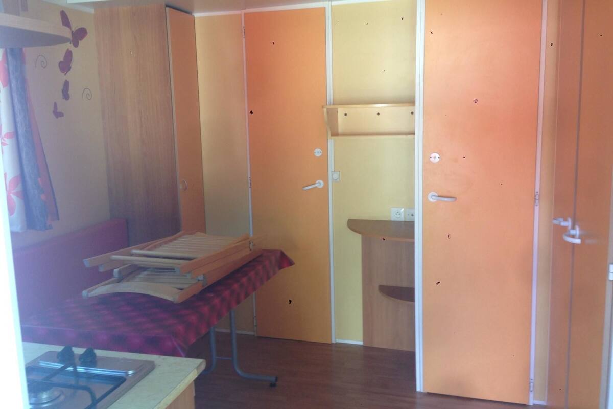 Mobile Home (Bamby) | Individually decorated, individually furnished, blackout drapes