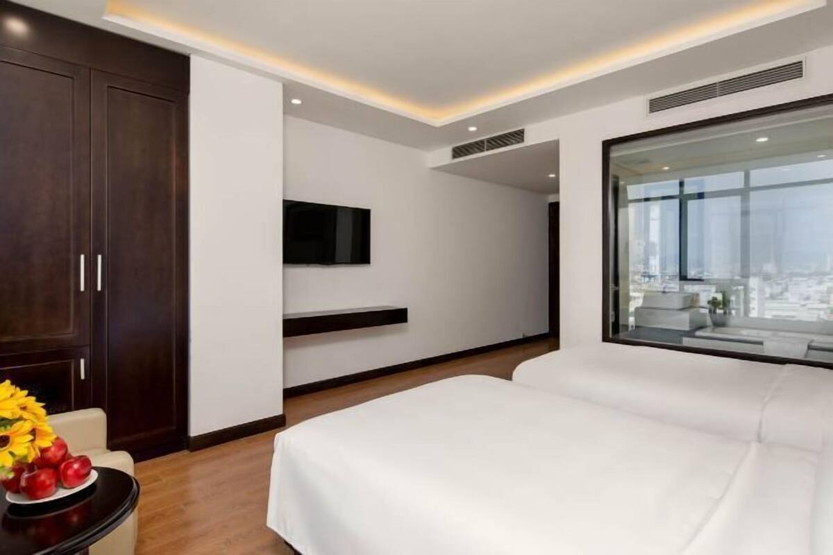 Ropa de cama de alta calidad y minibar
