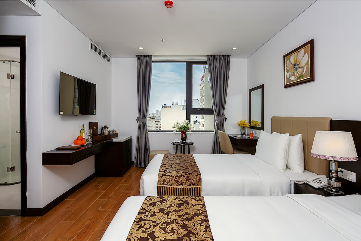 Ropa de cama de alta calidad y minibar