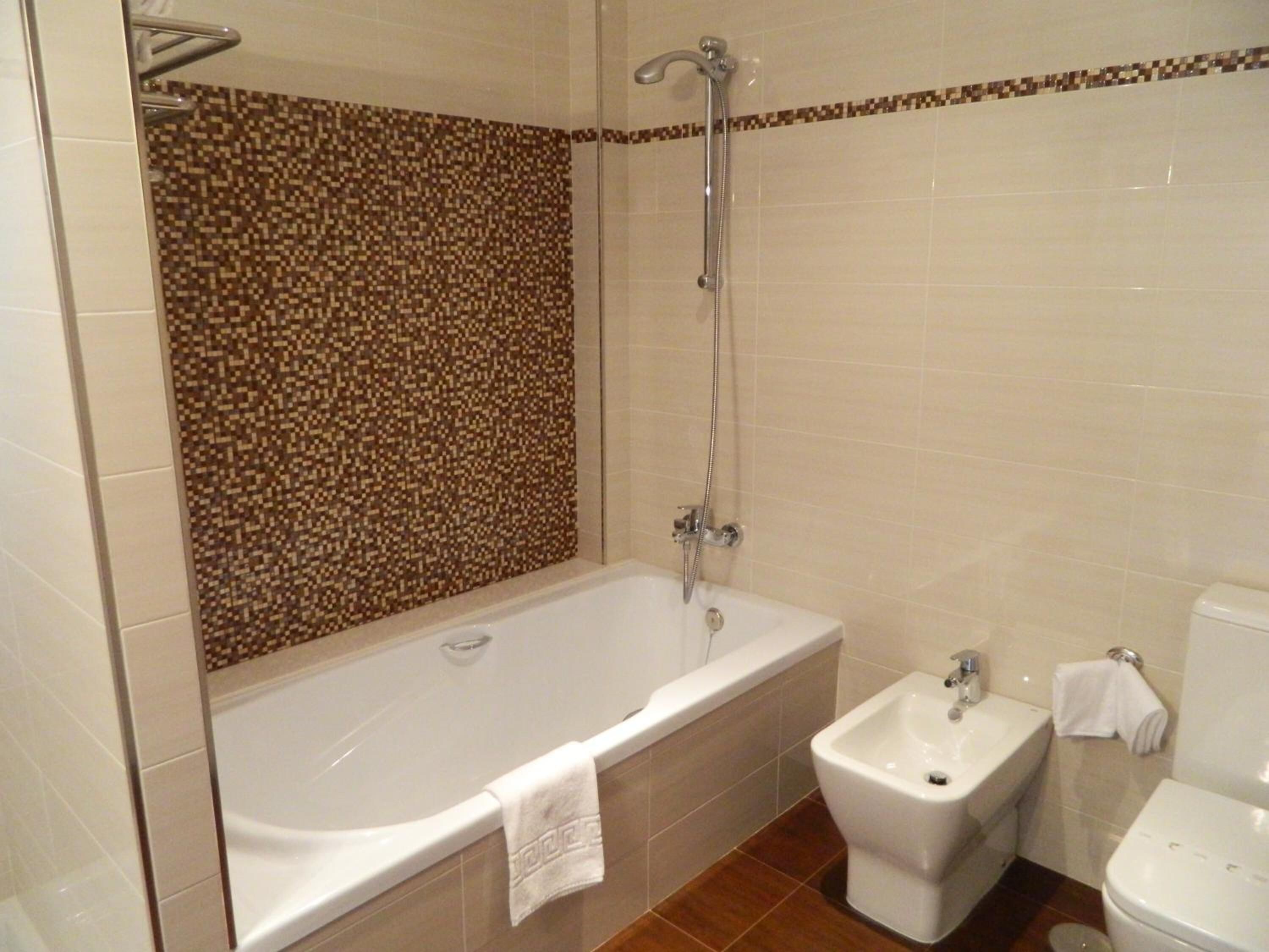 free toiletries, hair dryer, towels