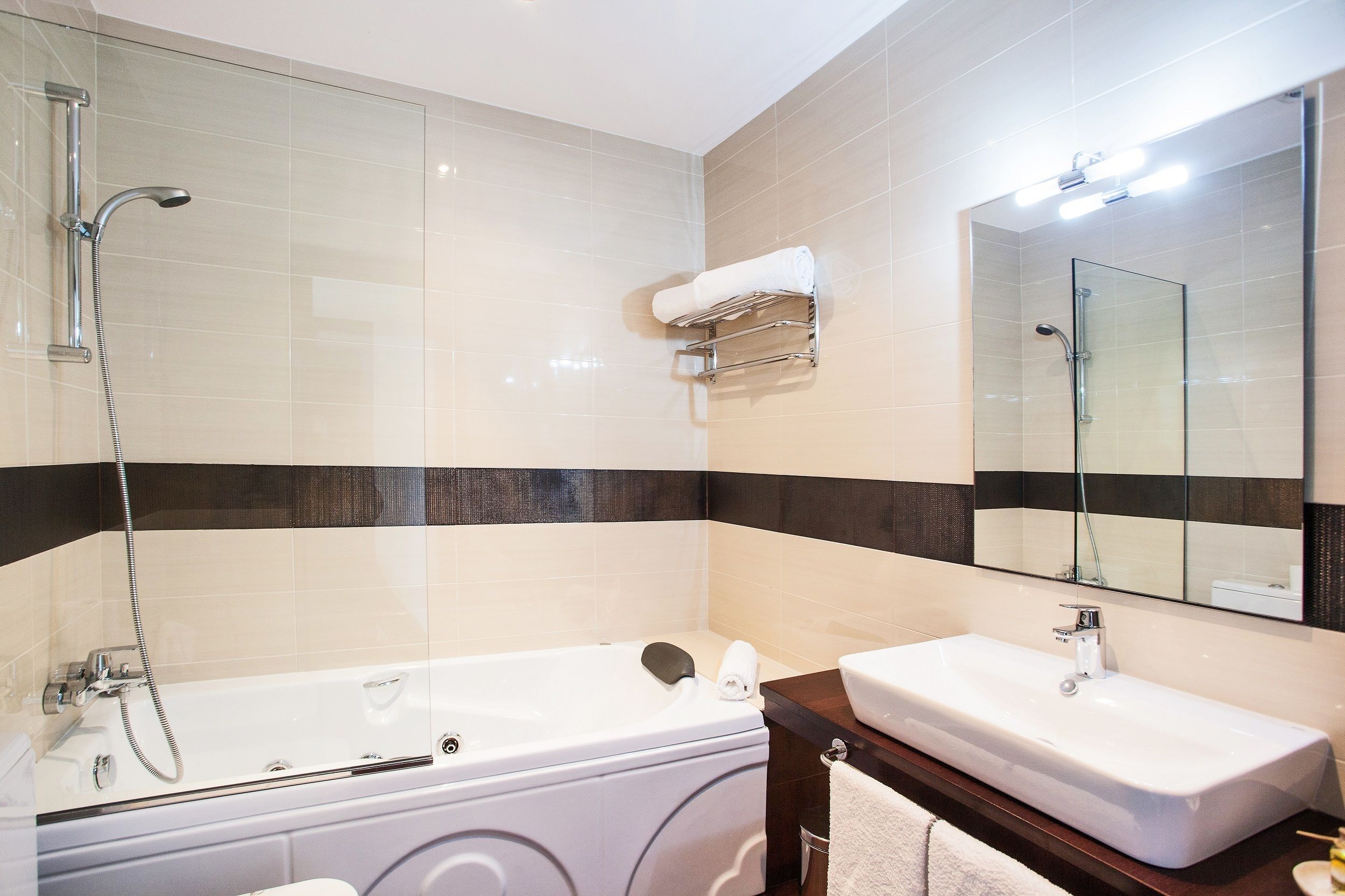 free toiletries, hair dryer, towels