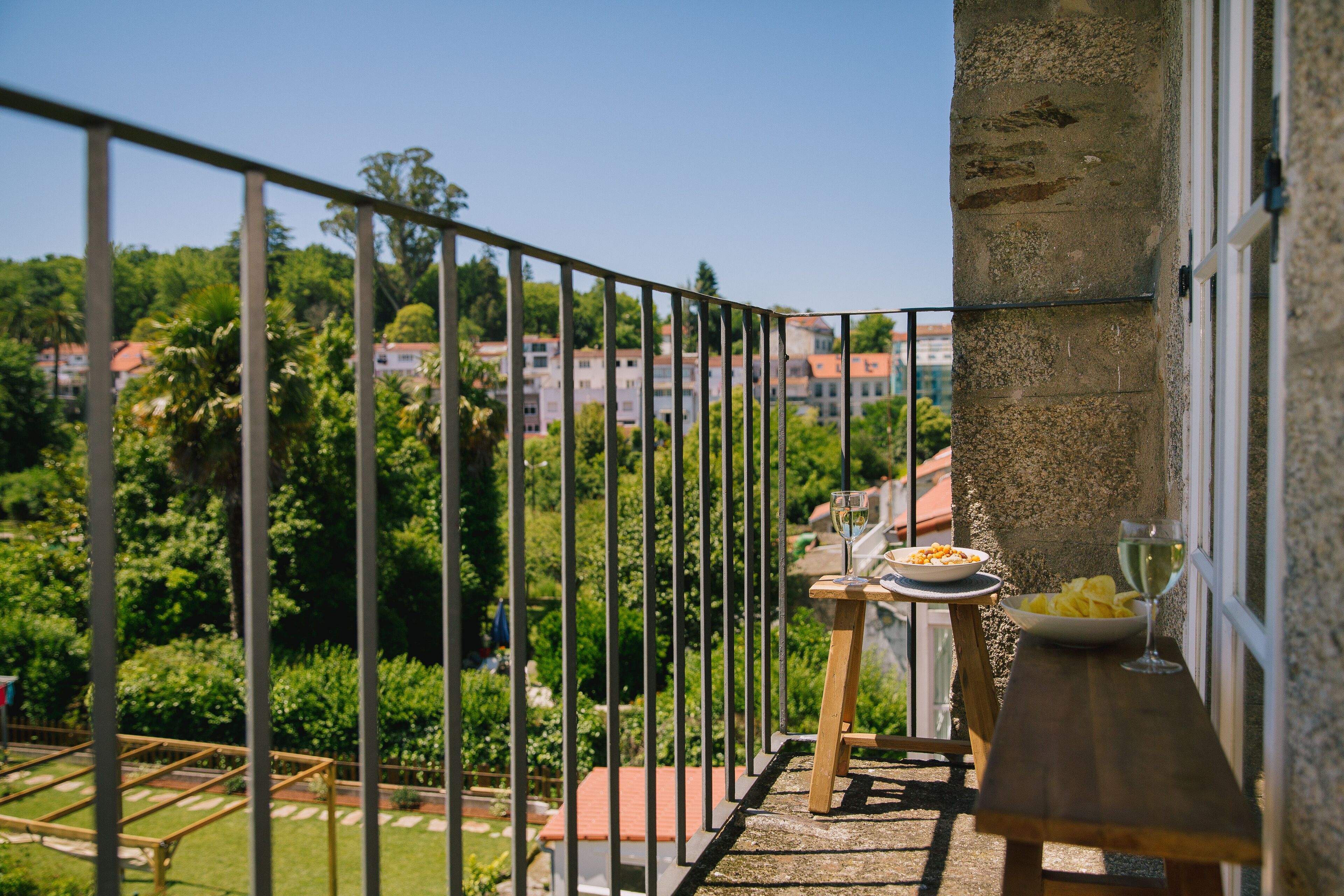 City-Loft, 2 Schlafzimmer, Balkon, Gartenblick | Balkon