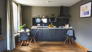 City Apartment, Multiple Beds, City View | Private kitchen | Fridge, microwave, stovetop, electric kettle