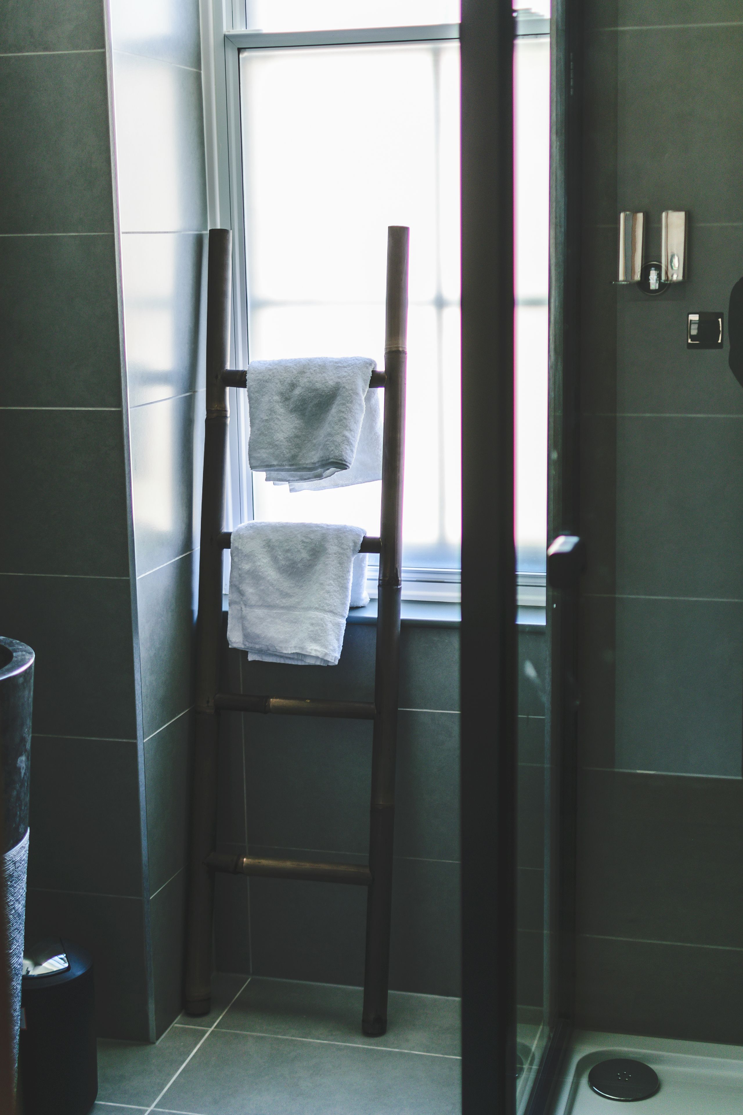 city apartment, 1 double bed with sofa bed, city view | bathroom | shower, designer toiletries, hair dryer, towels