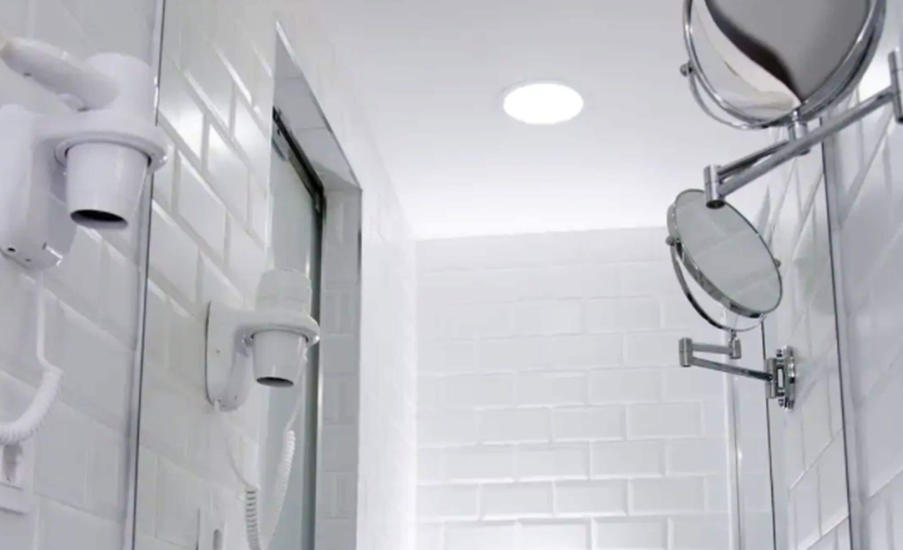 shower, free toiletries, hair dryer, bathrobes