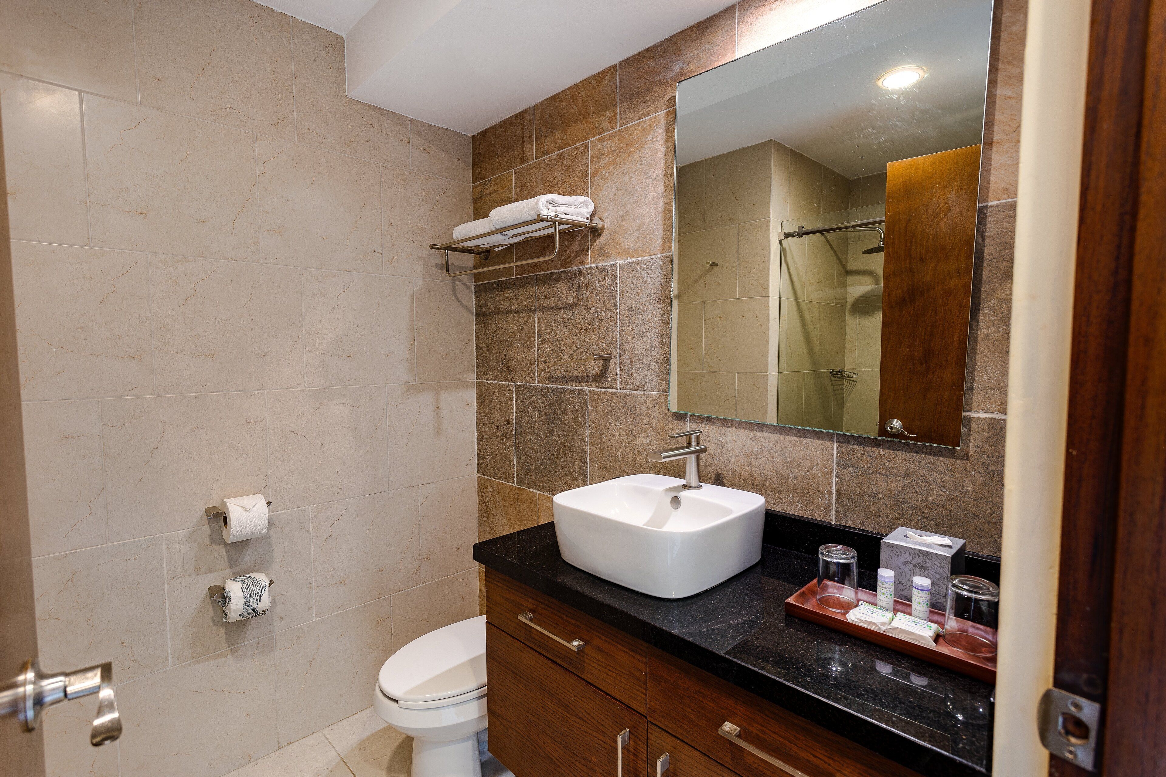 superior room, 2 double beds | bathroom | shower, hair dryer, towels