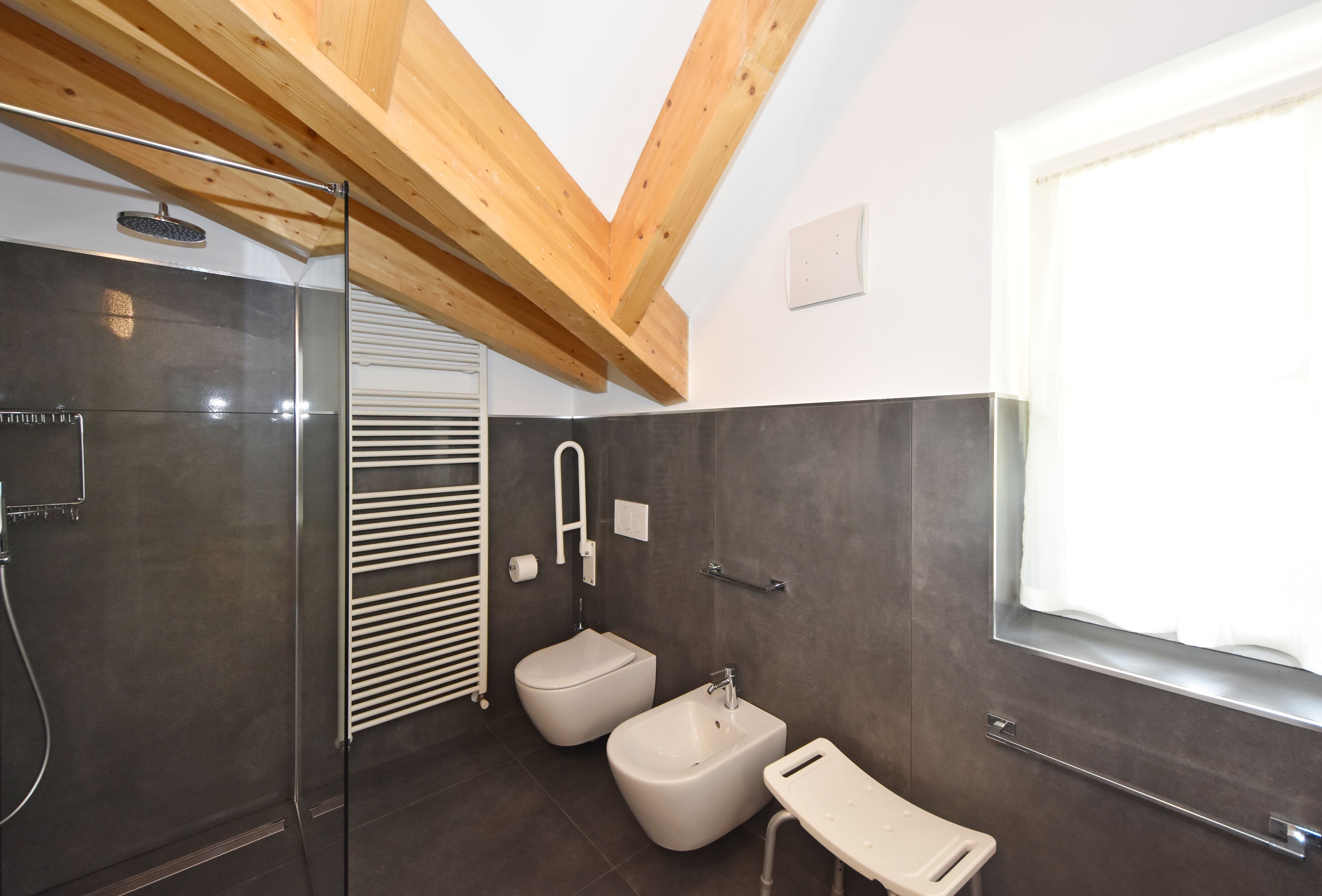 shower, rainfall showerhead, designer toiletries, hair dryer