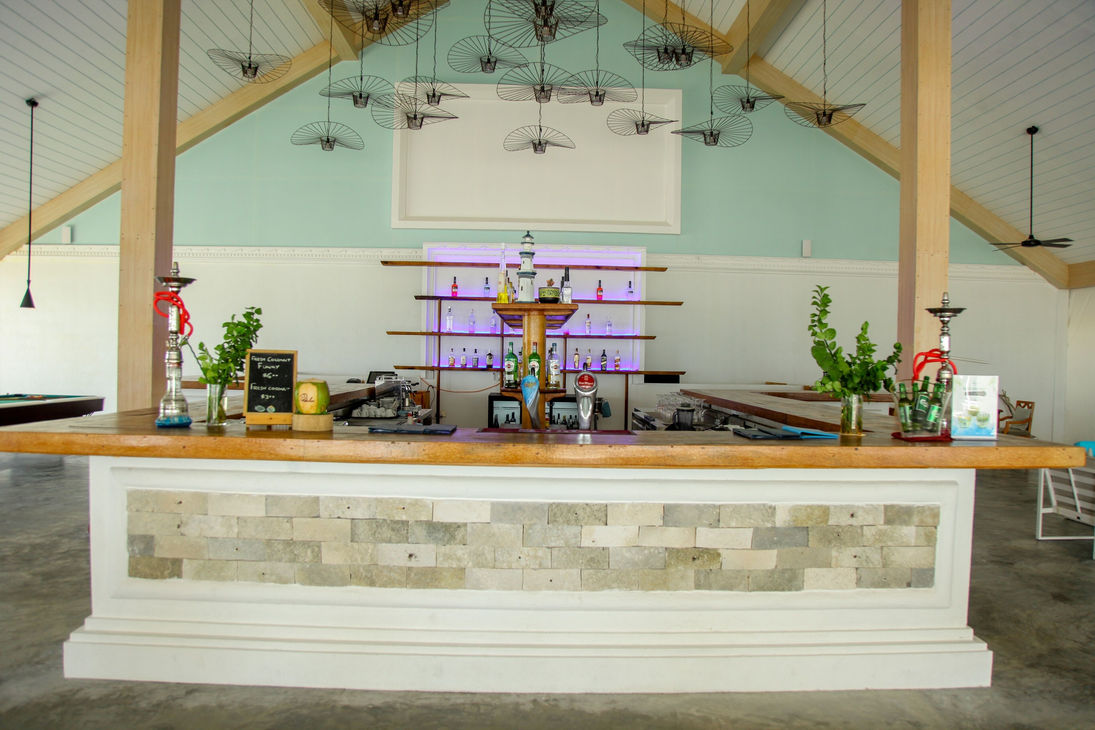 beach views, open daily