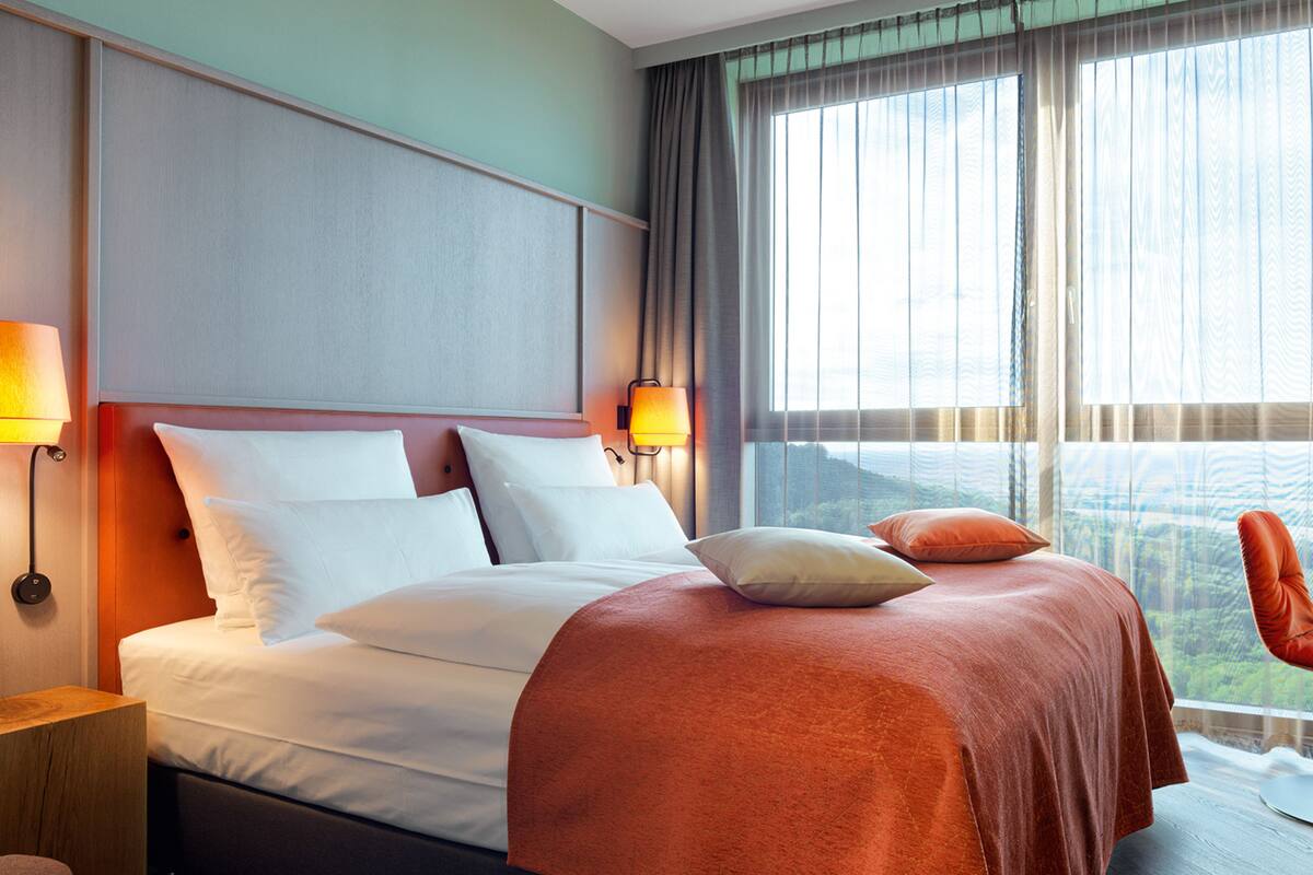 comfort double room | premium bedding, free minibar, in-room safe, desk