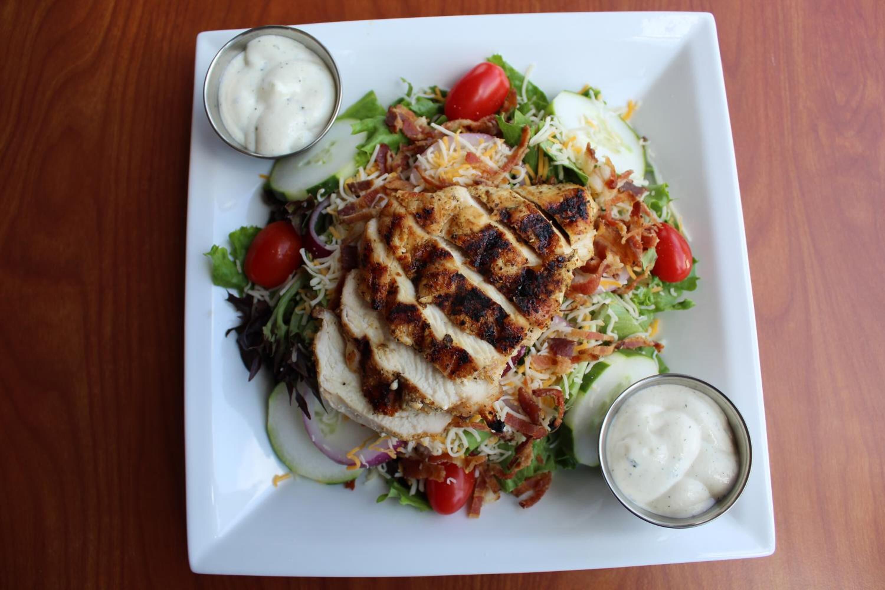 breakfast, lunch, dinner served; golf course views