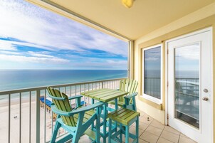 Comfort-Apartment, 2 Schlafzimmer, Poolzugang, Strandblick | Balkon