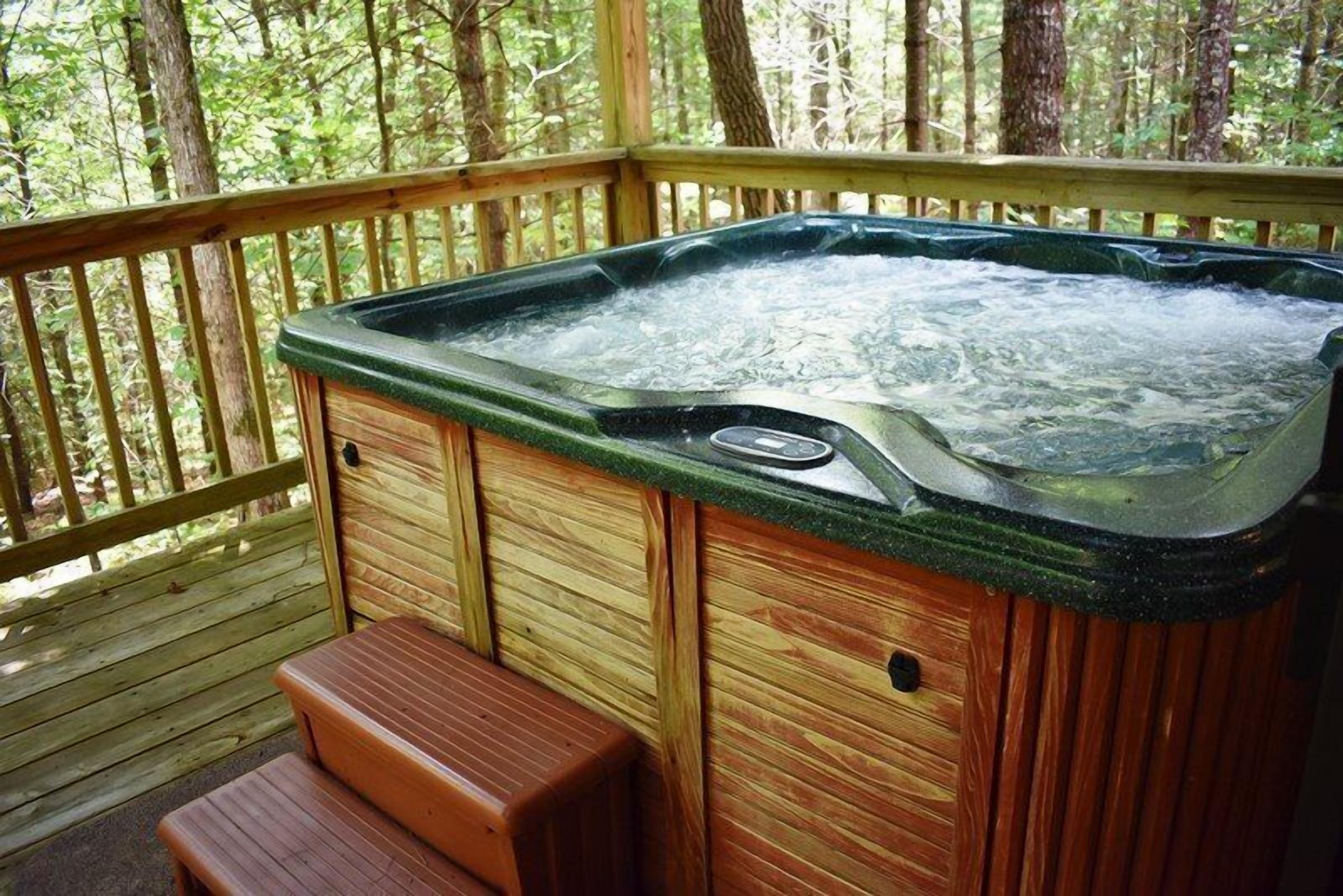 Outdoor spa tub
