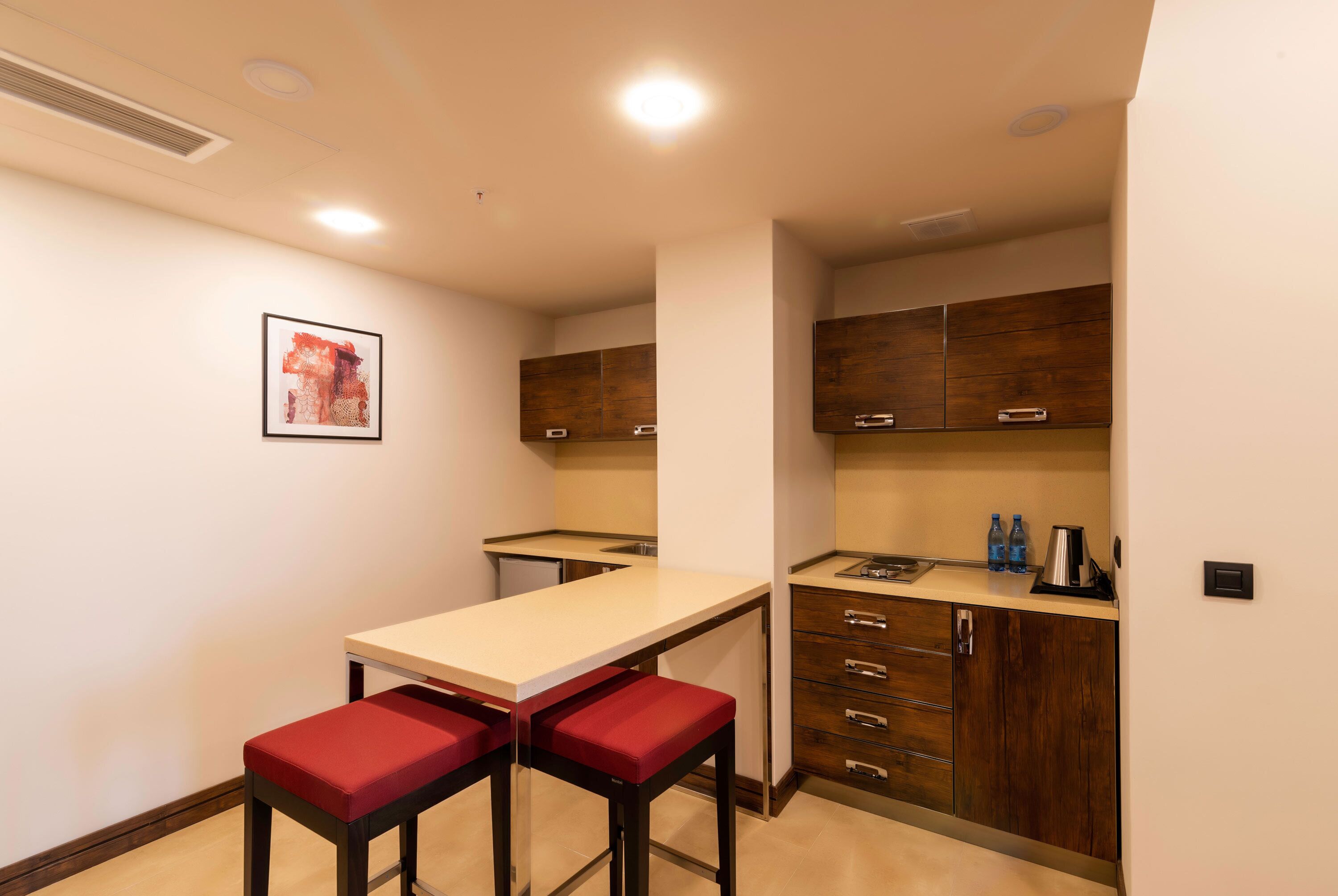 deluxe room, 1 king bed, kitchenette | private kitchenette | coffee/tea maker