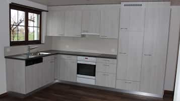Fridge, oven, stovetop, dishwasher