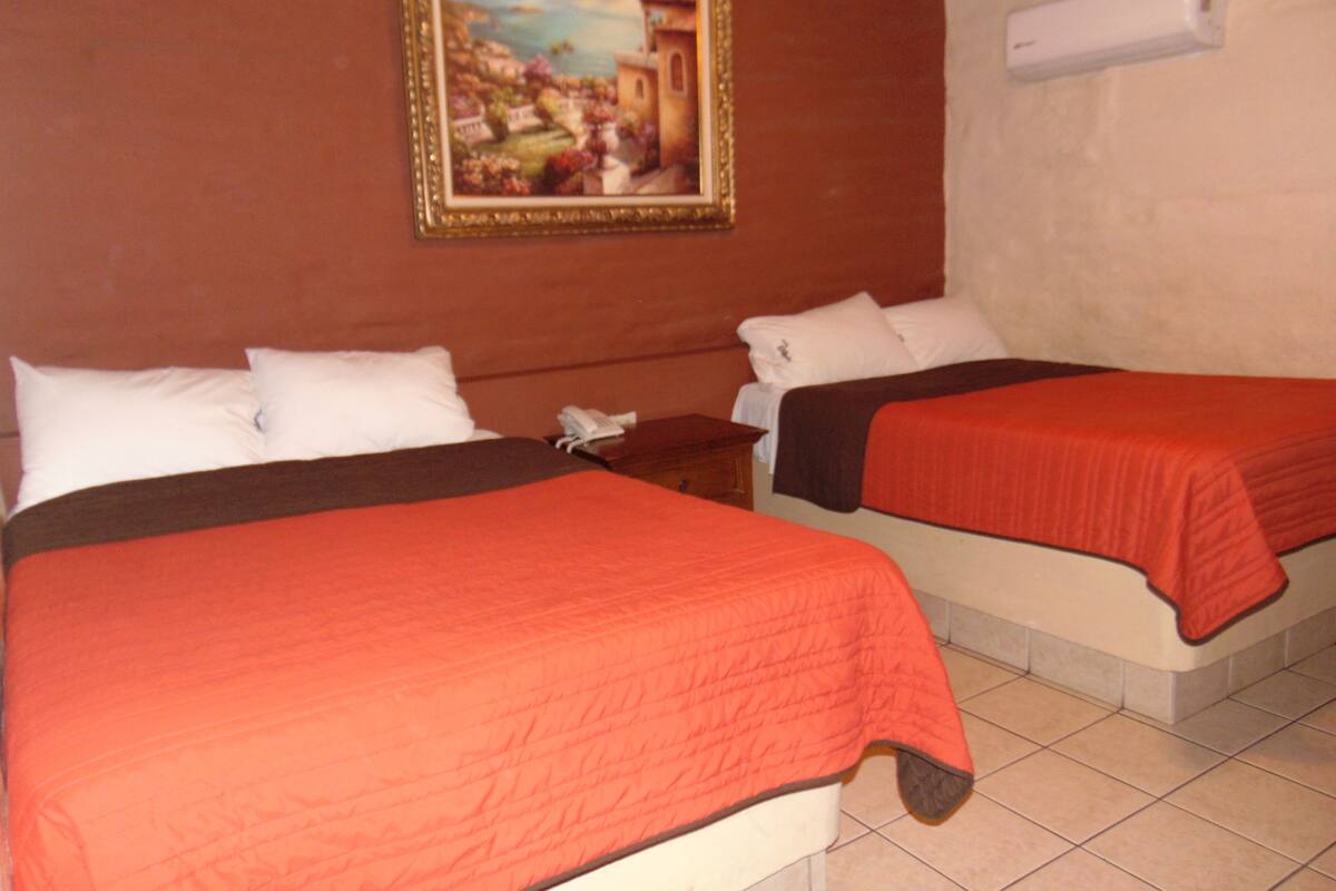 Junior Room, 2 Double Beds | Desk, blackout drapes, soundproofing, WiFi (free)
