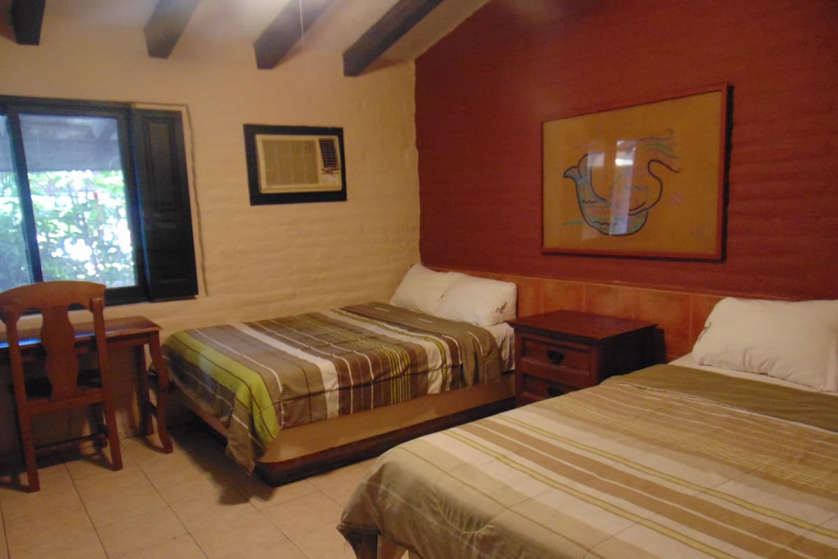 Standard Double Room, 2 Double Beds | Desk, blackout curtains, soundproofing, free WiFi