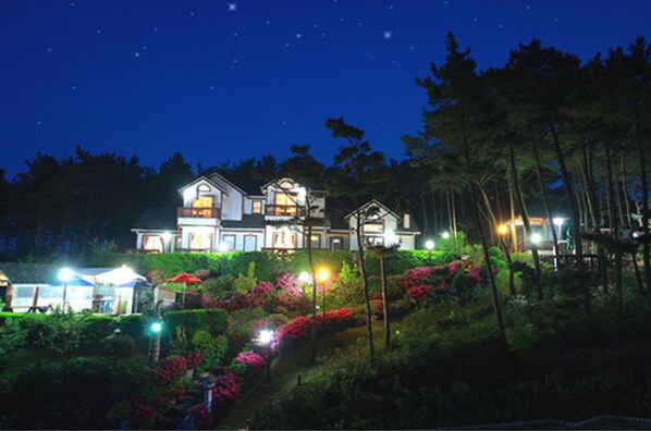 Front of property – evening/night