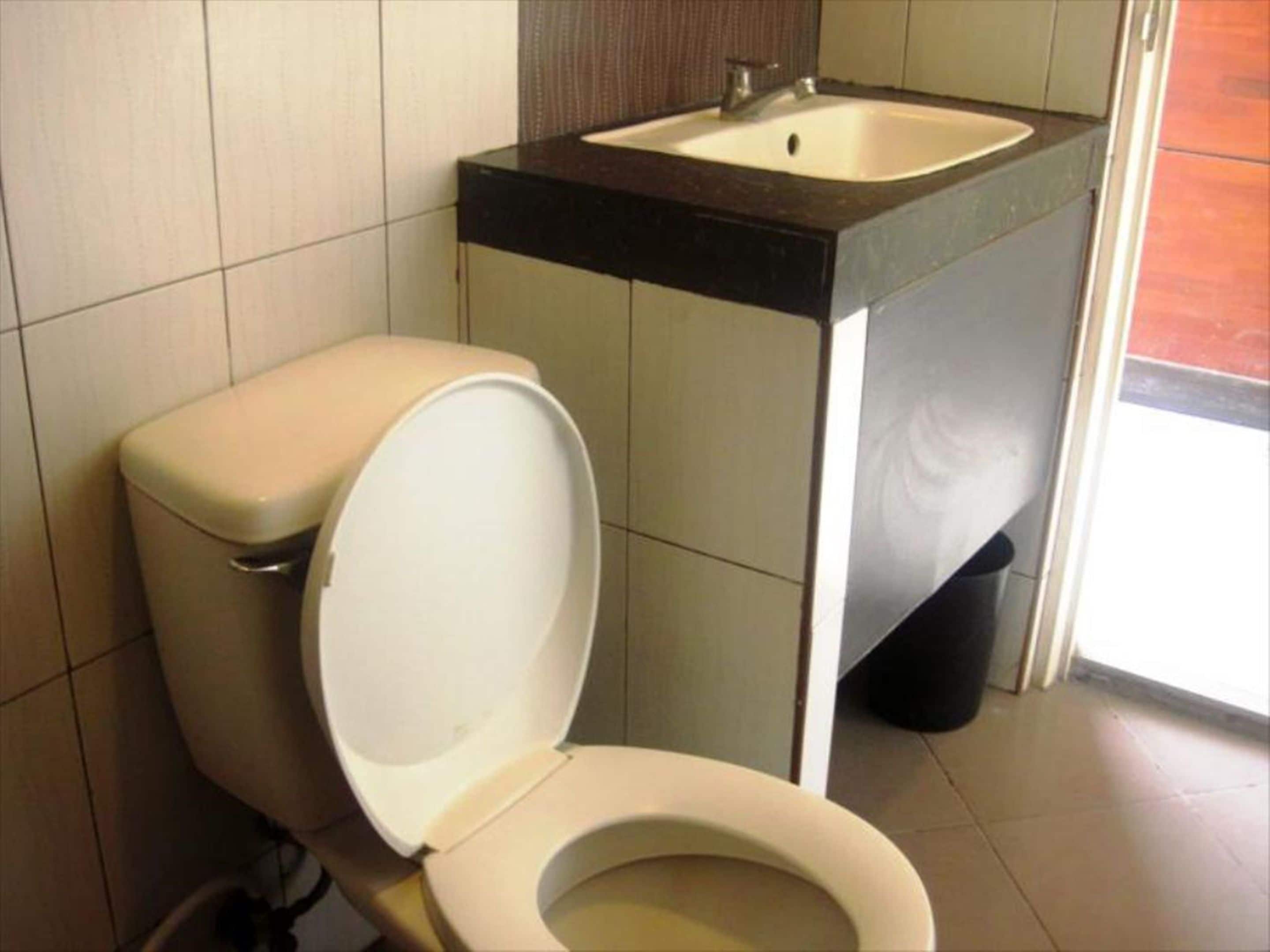 Shower, free toiletries, bidet, towels