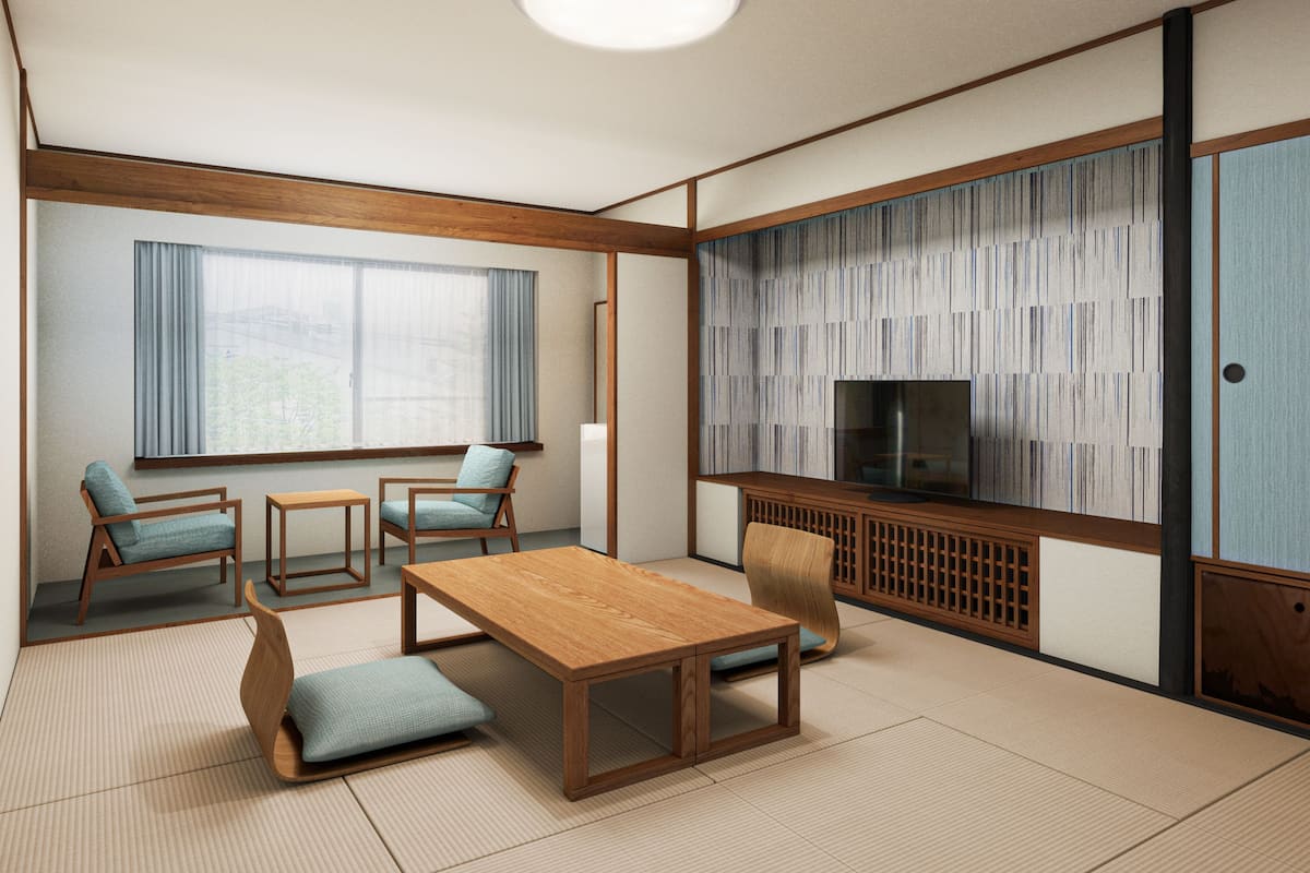 Quarto em estilo japonês, para não fumantes, banheiro compartilhado (10 Tatami) | 1 quarto, cofres nos quartos, Wi-Fi de cortesia, roupa de cama