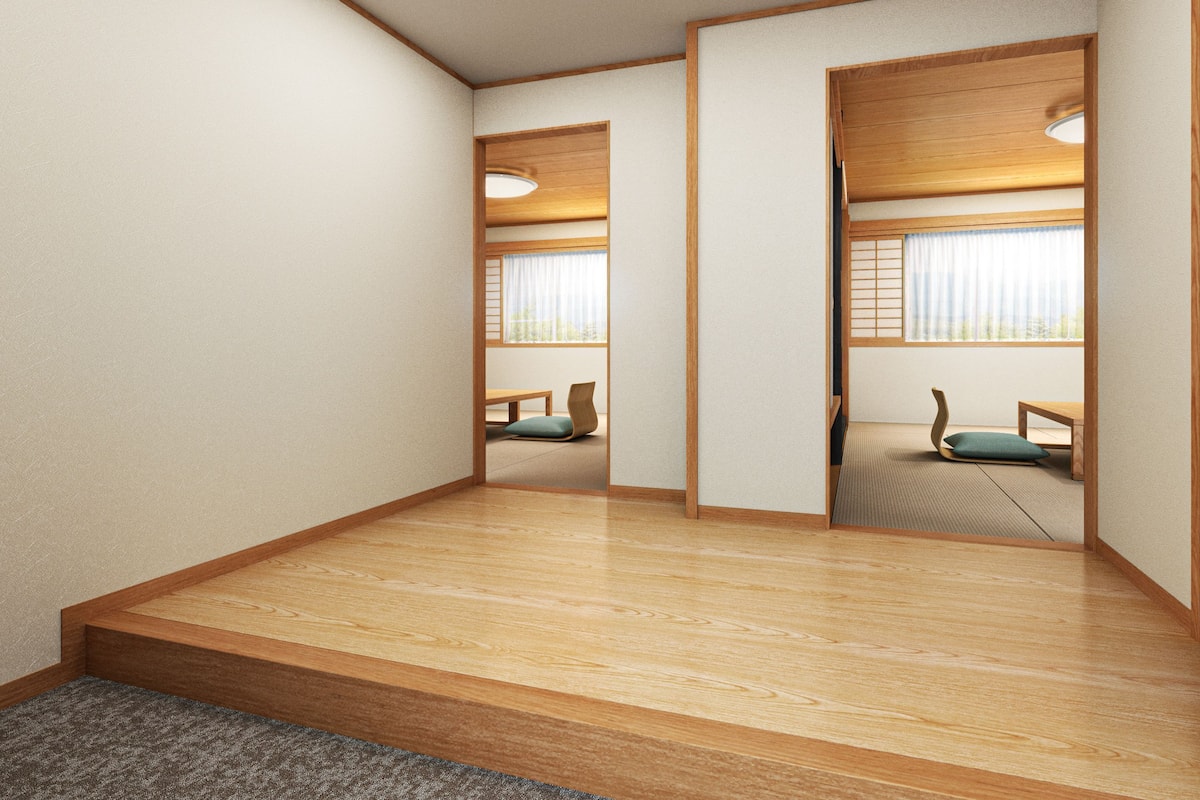 Quarto em estilo japonês, para não fumantes, banheiro compartilhado (10+8 Tatami) | 1 quarto, cofres nos quartos, Wi-Fi de cortesia, roupa de cama