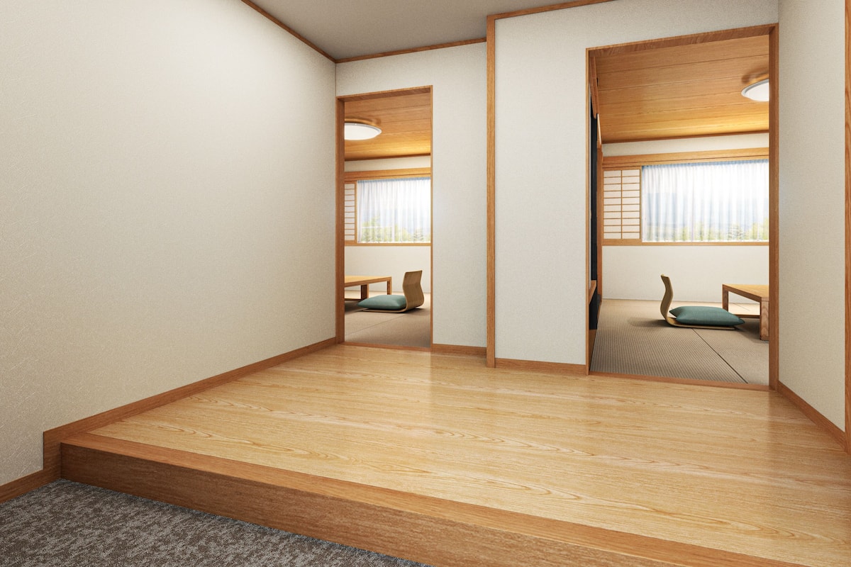 Bilik gaya Jepun, Non Smoking, Shared Bathroom (10+8 Tatami) | Peti besi dalam bilik, Wi-fi percuma, cadar katil