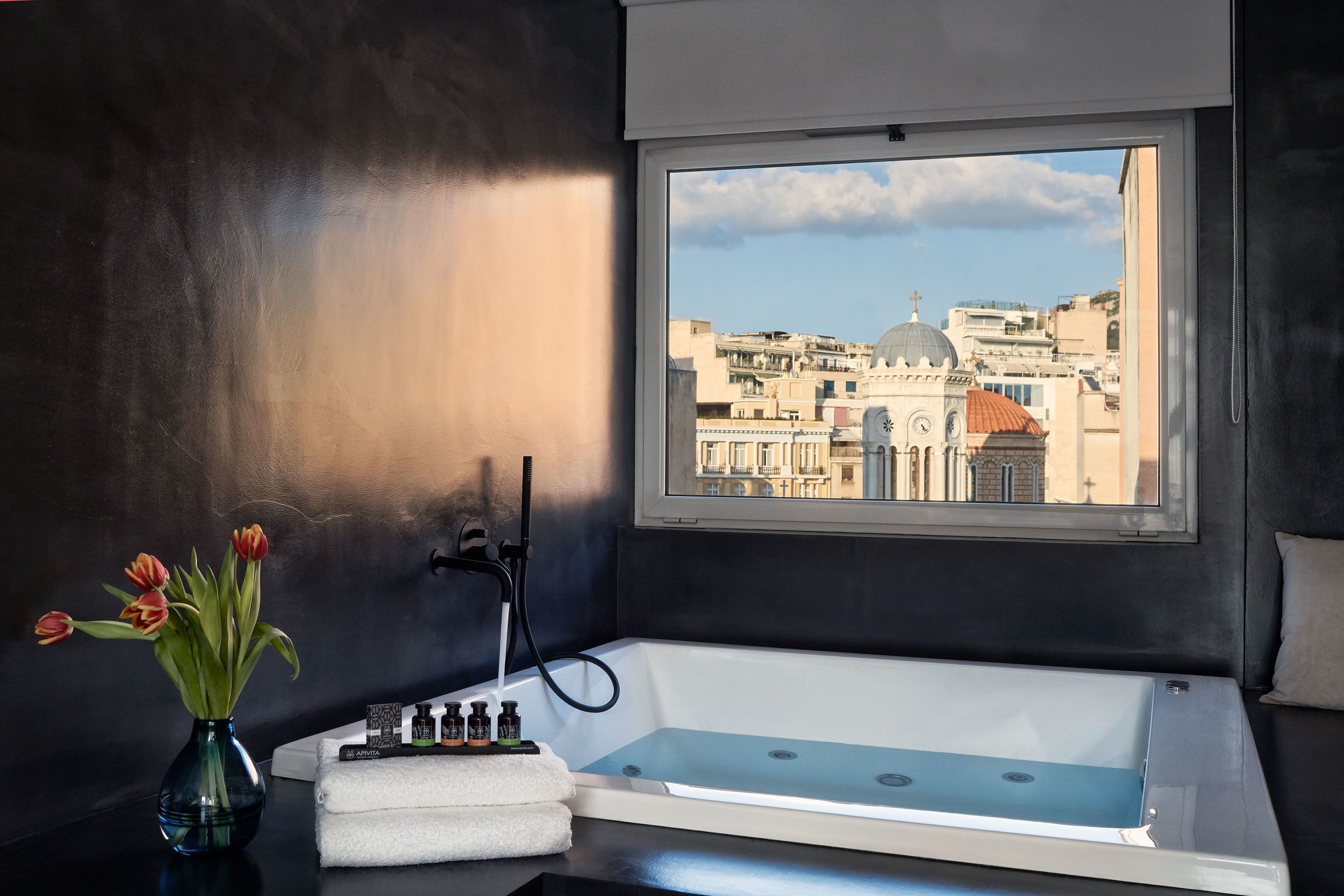 loft, 1 king bed, jetted tub | bathroom | shower, rainfall showerhead, free toiletries, hair dryer