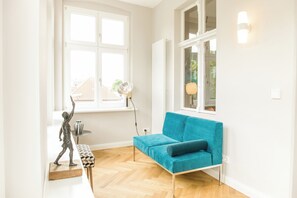 40-inch flat-screen TV with cable channels, TV