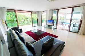 5 Bedrooms with Private Pool Villa (#642 - V4) | Living room | Flat-screen TV - Luxury Seaview Pool Villa Chalong (Chalong)