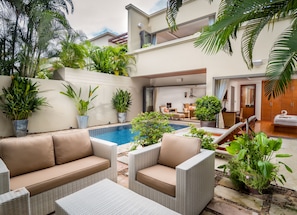 2 Bedrooms with Private Pool Villa | Terrace/patio - The Residence by Rents In Phuket (Si Sunthon)