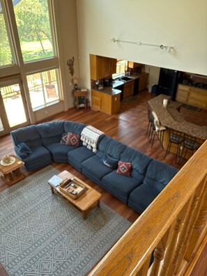 TV, fireplace, DVD player, table football