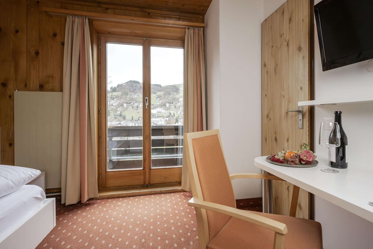 single room, balcony, mountain view | 1 bedroom, in-room safe, desk, laptop workspace