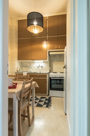 Apartment, 2 Bedrooms | Private kitchen | Full-size fridge, microwave, oven, stovetop - Athenian Gem in Kolonaki boho-chic apt (Athens)