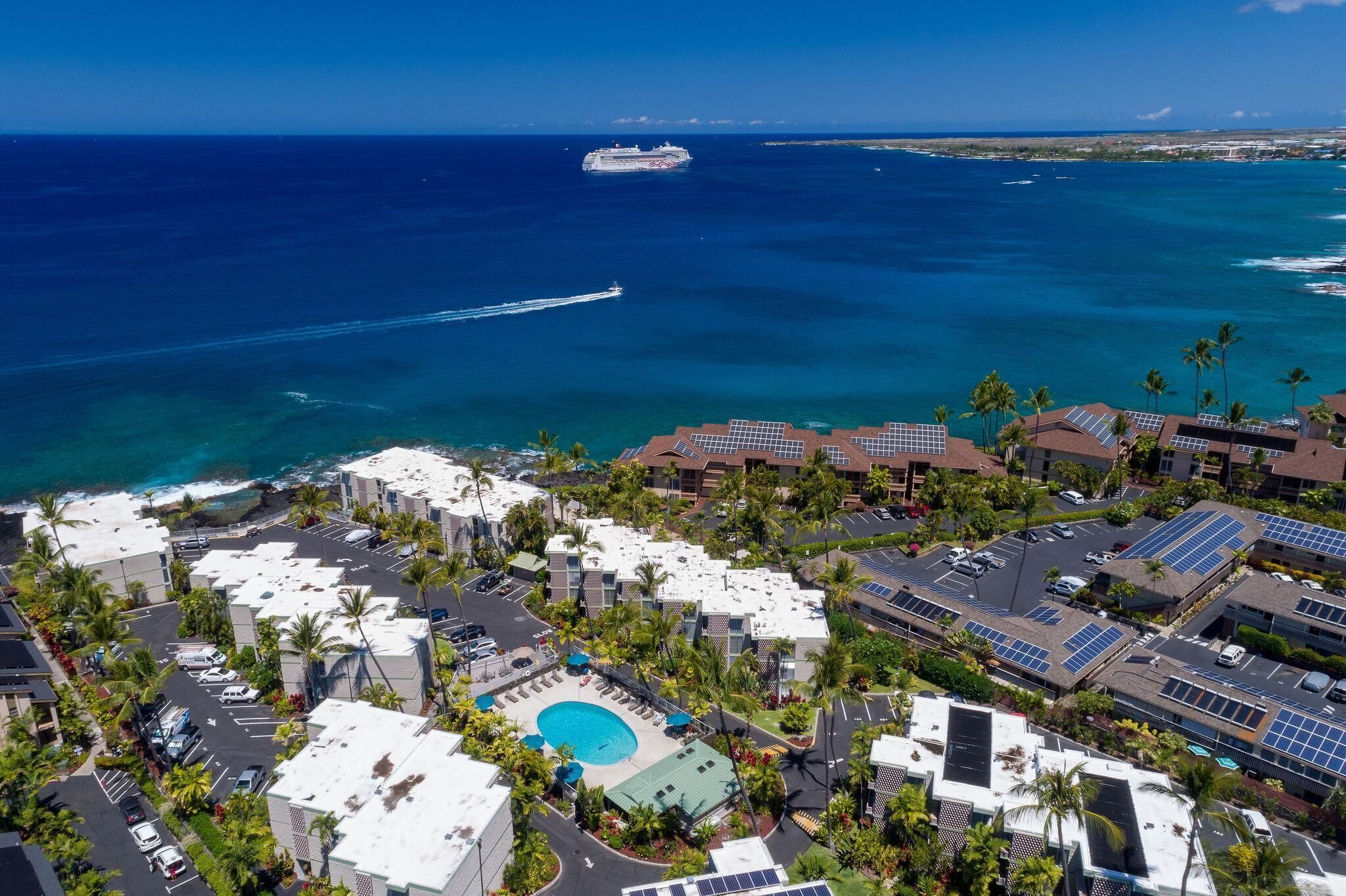 Condo, 1 Queen Bed with Sofa bed (Alii Villas#340 Top floor with Ocean ) | Aerial view