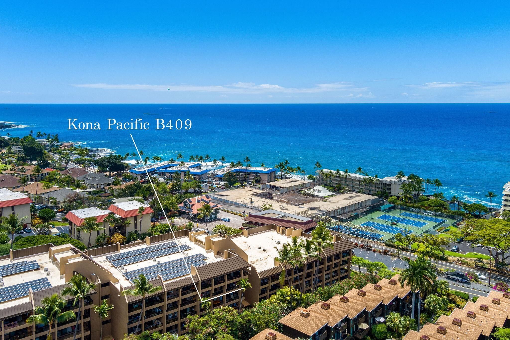 Condo, 1 cama Queen size y sofá cama (Kona Pacific B409) | Vista aérea