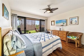 Condo, 1 King Bed, Golf View (Keauhou Punahele#E-102) | 2 bedrooms, iron/ironing board, bed sheets