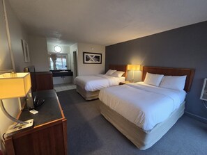 Desk, free WiFi, bed sheets