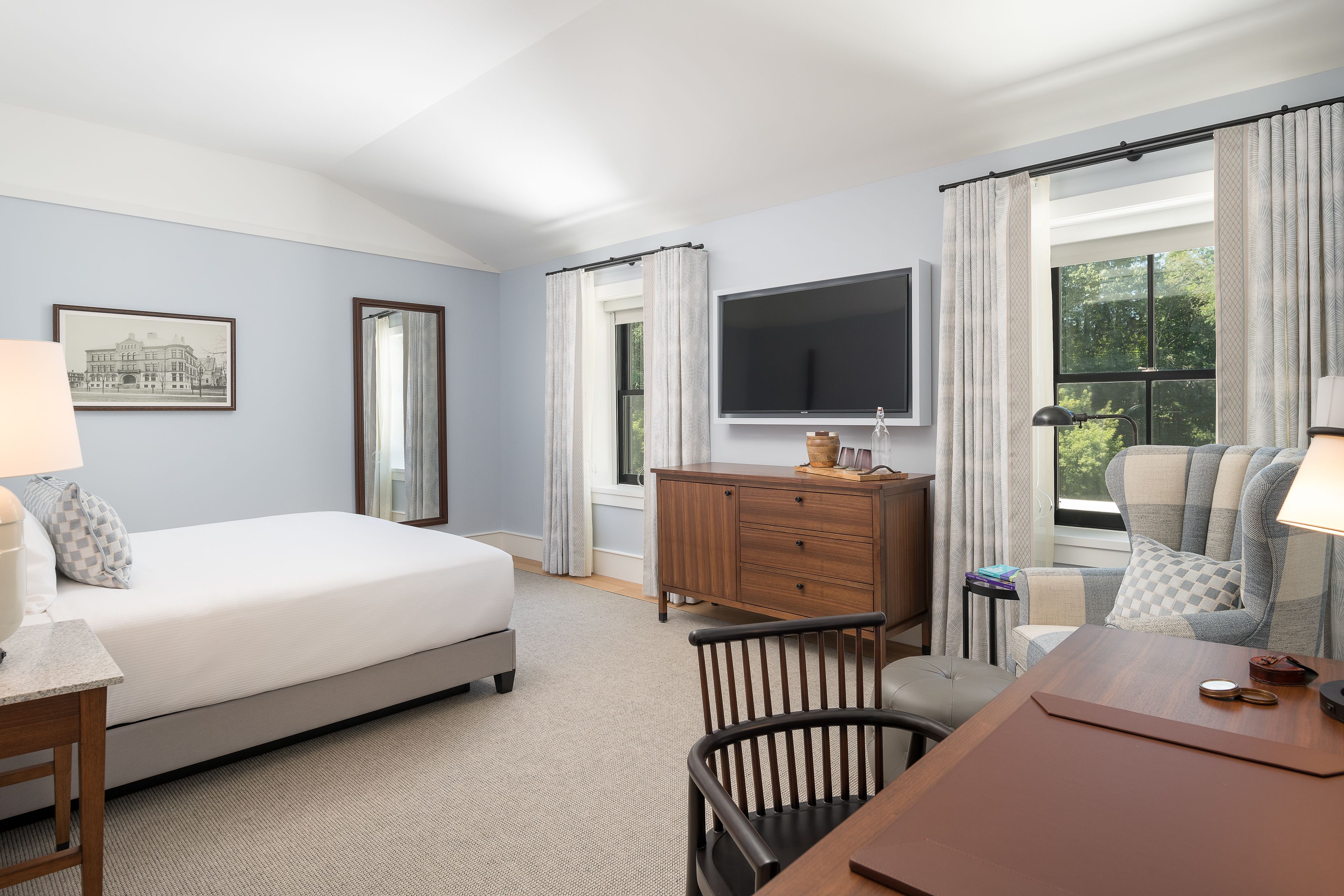 in-room safe, desk, blackout curtains, iron/ironing board