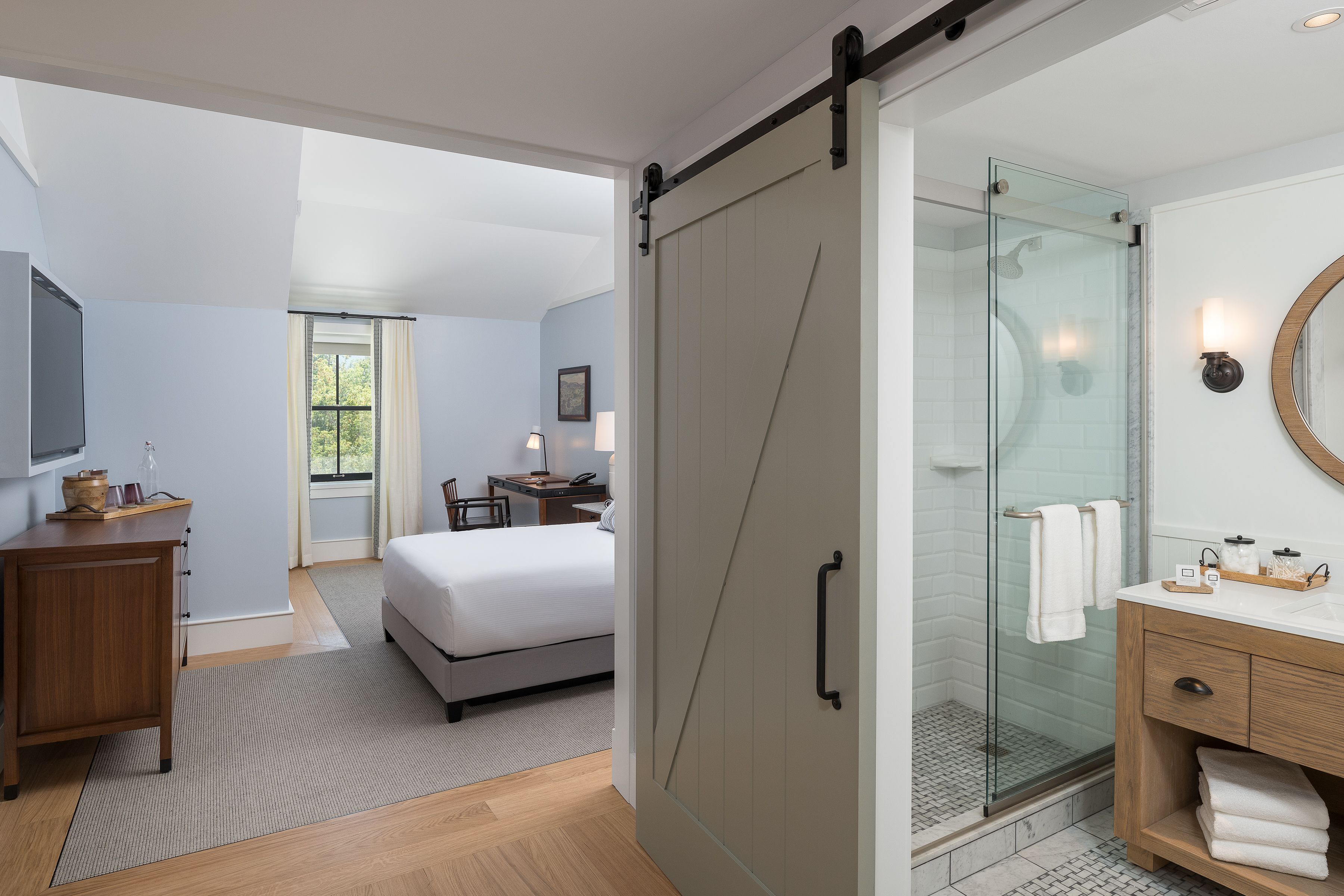 in-room safe, desk, blackout curtains, iron/ironing board