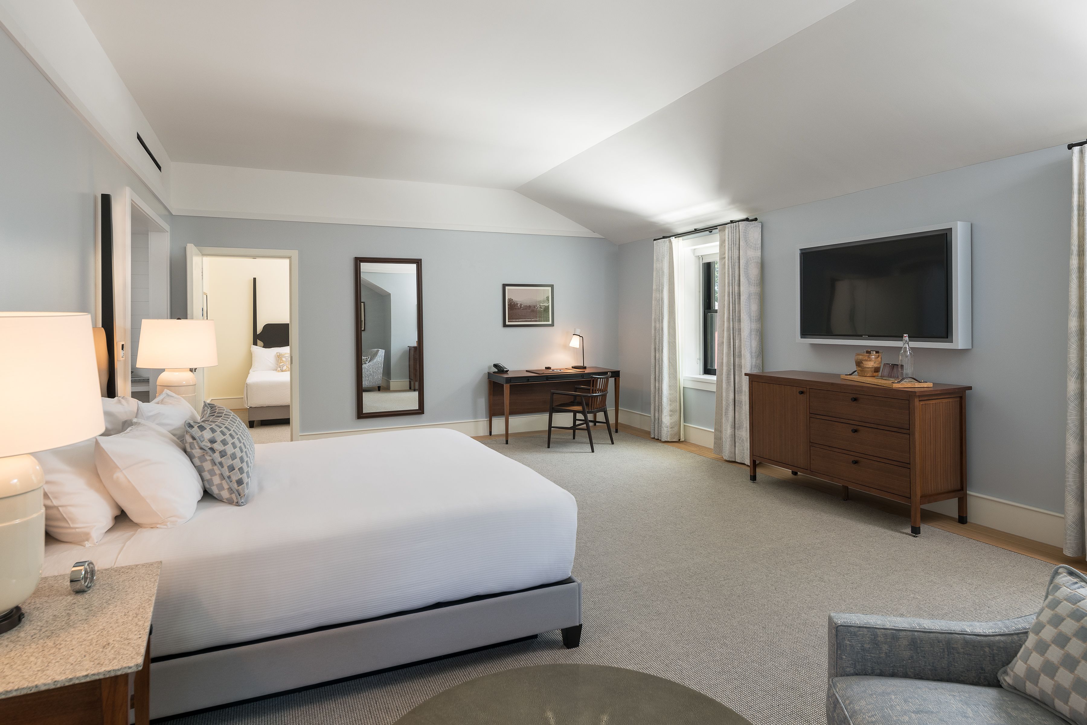 in-room safe, desk, blackout curtains, iron/ironing board