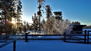 Vue sur le paysage depuis l’hébergement 