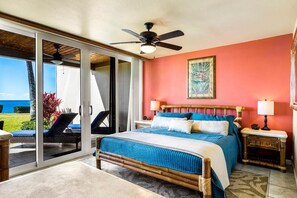 คอนโด, เตียงคิงไซส์ 1 เตียง (Keauhou Kona Surf & Racquet Club 2103) | 2 ห้องนอน, เตารีด/โต๊ะรีดผ้า, ผ้าปูที่นอน